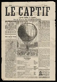 Describes: Le captif, grand ballon e vapeur, de la Place du Carrousel
