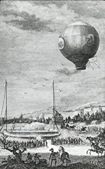 Ballooning: Le Flesselle balloon over Lyons, 1784