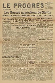 Rokossovsky: Le Progres front page American forces liberate Manila