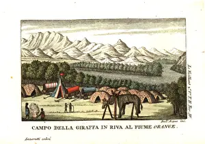Vaillant: Le Vaillant's camp on the banks of the Orange