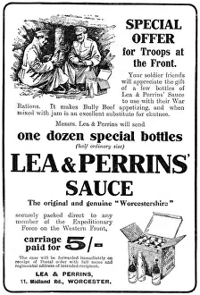 Sauces: Lea and Perrins advertisement, WW1