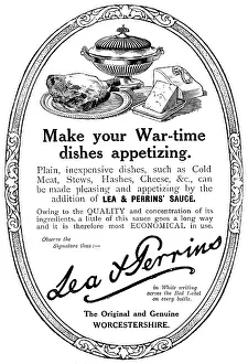 Sauce: Lea and Perrins advertisement, WW1