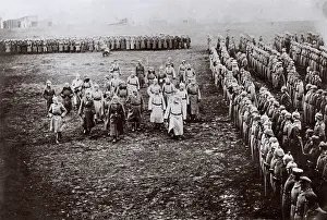 Morale: Leaders of Central Powers in field inspection, WW1