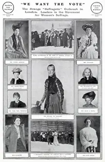 Leaders in Movement for Women's Suffrage 1906
