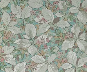 Muted: Leaf and flower design in SMB wallpaper sample book