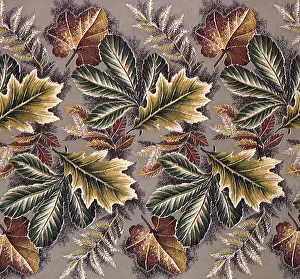 Kinds: Leaf Pattern on Grey