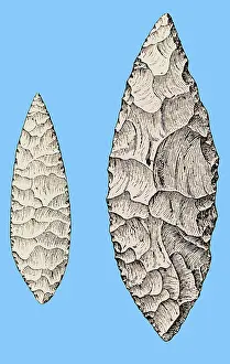 Flint: Leaf-Shaped Flint Implements, Upper Paleolithic