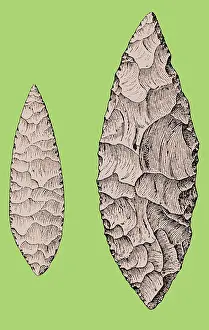 Flint: Leaf-Shaped Flint Implements, Upper Paleolithic