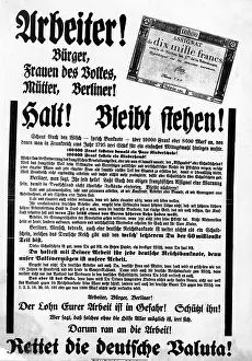 Breakers: Leaflet calls for work, Berlin, 1922/23