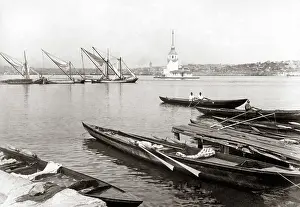 Leander: Leander Tower, Constantinople (Istanbul) Turkey, circa 1890