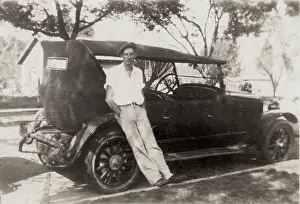 Lanky: Leaning against his motor