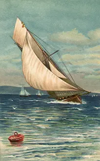 Fills: Leaning Sailboat