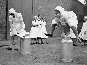 Leapfrog: Leapfrog over milk cans