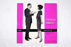 Sleek: Learn Italian vinyl record cover, BBC tv, sharp