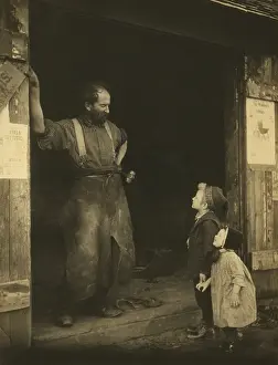 Stebbins: An leather aproned blacksmith in the doorway ?