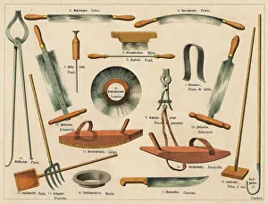 Pincers: Leather making and tannery tools