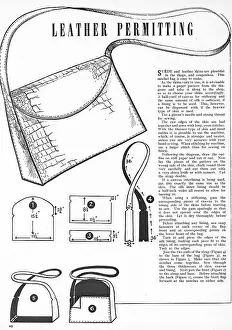 Satchel: Leather permitting, 1944 - making a bag