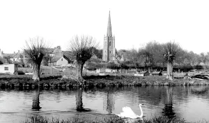 Lechlade: Lechlade, the Church from the River c1955