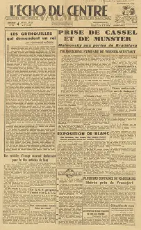 Tolbukhin: L'Echo Du Centre front page Red Army at Bratislava