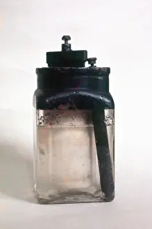 Carbon: Leclance cell, circa 1866, a type of wet battery