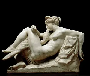 Bargello: Leda with the swan, marble