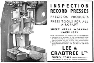 Crabtree: Lee & Crabtree INspection Record Presses. Machine Tools