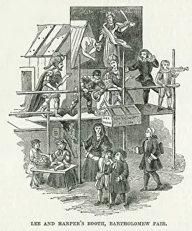 Scaffolding: Lee and Harper's theatre booth, Bartholomew Fair, London