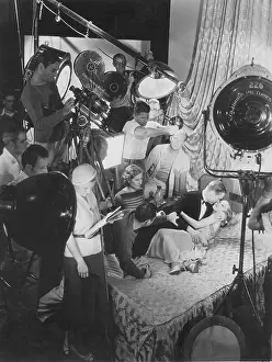Knapp: Lee Tracy and Evalyn Knapp during the shooting of Night May