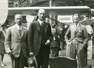 Thom: From left: C.C. Walker, Geoffrey de Havilland and Thom(?)