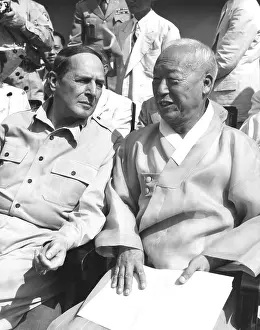 From left, General Douglas MacArthur, Korean ?