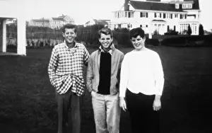 Hyannis: From left, John F. Kennedy, Robert Kennedy, ?