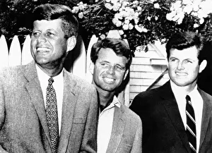 Hyannis: From left, John F. Kennedy, Robert Kennedy, ?