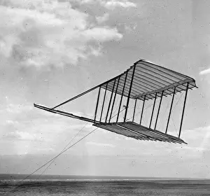 Lifesaving: Left side view of the 1900 Wright glider before installation
