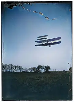 Mary Evans Library Of Congress (l&l): Left front view of flight 46, Orville turning to the left, i