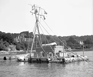 Flea: L'egare II - North Atlantic expedition raft, at Falmouth