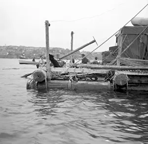 Flea: L'egare II - North Atlantic expedition raft, at Falmouth
