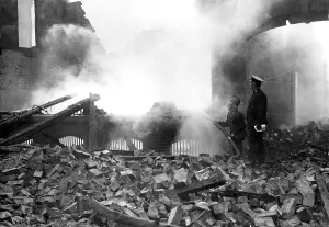 Disastrous: Leicester Great Fire, church destroyed