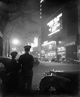 Leicester Square at night, 1950