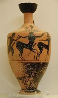 Centaur: Lekythos black-figure with scenes of Centauromachy. Late 6th