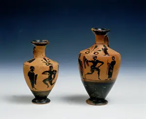 Lekythos: Two lekythos decorated with warriors