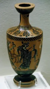 Sixth: Lekythos. VI century. Greece