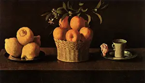 1633: Lemons, Oranges and a Rose, by Zurbaran