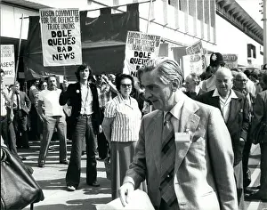 Dole: Len Murray arrives at TUC conference in Brighton, Sussex