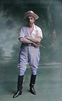 Frontiersman: Full length portrait of a cowboy