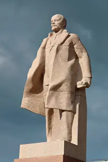 Irtysch: Lenin Statue, Omsk, Russia