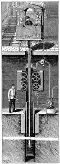Elevator: Leon Edoux's hydraulic passenger lift (elevator)