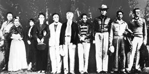 Breton: Leon Trotsky with friends in Mexico, 1940