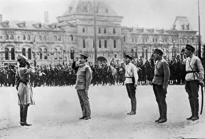 Trotsky: Leon Trotsky at a parade of the Red Army