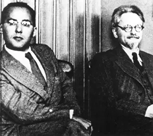 Isolated: Leon Trotsky with his secretary Erwin Wolf, 1936