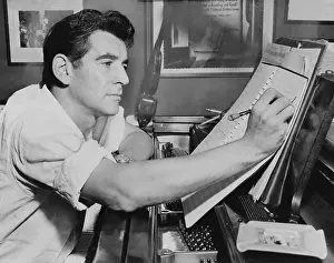Candide: Leonard Bernstein (1918-1990), seated at ?